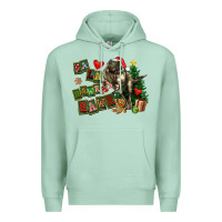 Seafoam Fa La La Trex Christmas Premium Hoodie - FaDigitalArtStudio