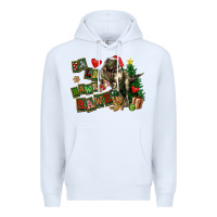 White Fa La La Trex Christmas Premium Hoodie - FaDigitalArtStudio