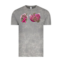 Cloud Rock Breast Cancer skeleton hands Vintage Tee - NancyCooperArtShop