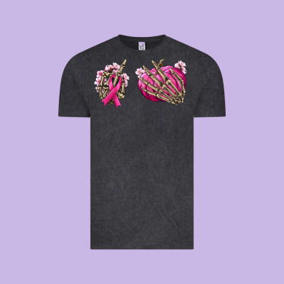 Breast Cancer Skeleton Hands Vintage Tee Designed By Nancycooperartshop