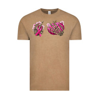 Vintage Coffee Breast Cancer skeleton hands Vintage Tee - NancyCooperArtShop
