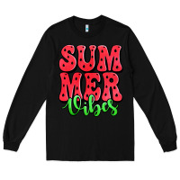 Black summer vibes watermelon Long Sleeve Tee - Jasminsmagicworld