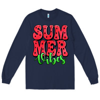 Navy summer vibes watermelon Long Sleeve Tee - Jasminsmagicworld