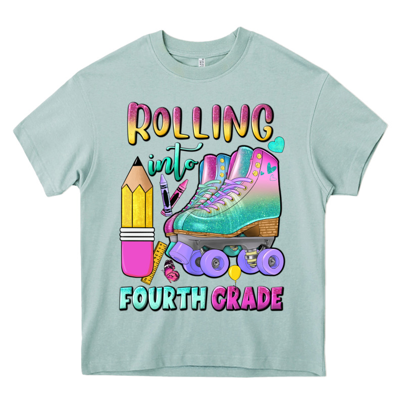 Rolling Into Fourth Grade Heavy Core Tee by BundleAndBundleShop | Teevron