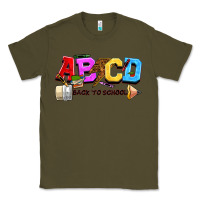 Army Green abcd back to school Classic Tee - NancyCooperArtShop