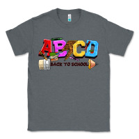 Charcoal Heather abcd back to school Classic Tee - NancyCooperArtShop