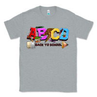 Heather Grey abcd back to school Classic Tee - NancyCooperArtShop