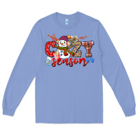 Colony Blue cozy season snowman Long Sleeve Tee - CowGirlArtShop