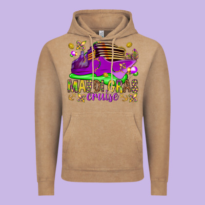 Mardi Gras Cruise Vintage Hoodie Designed By Howdyjamesfarm