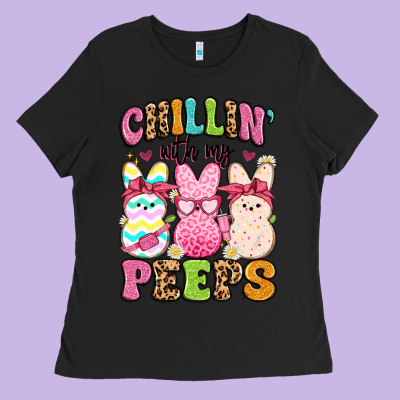 Chillin' With My Peeps Ladies Tee Designed By Artiststas