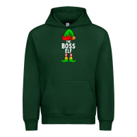 Forest Green Boss Elf Matching Family Christmas Urban Hoodie - lanVoArt