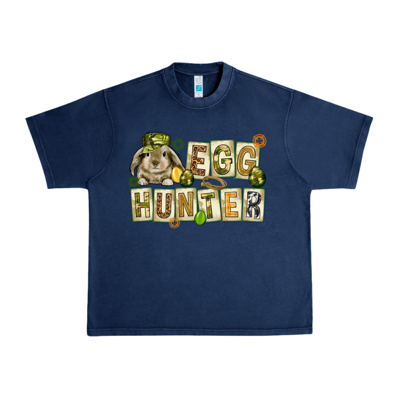 Egg Hunter With Plate Letters Easter Day Urban Heavy Tee by HowdyJamesFarm | Teevron