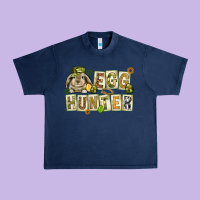 Egg Hunter With Plate Letters Easter Day Urban Heavy Tee Designed By Howdyjamesfarm