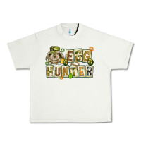 Pistachio Egg hunter with plate letters Easter Day Urban Heavy Tee - HowdyJamesFarm