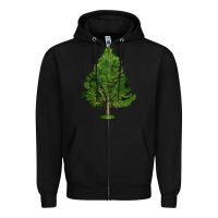 White Pine Tree Illustrations Zipper Hoodie | Teevron
