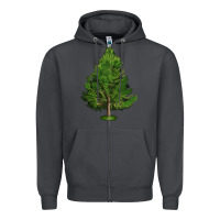 Smoke White Pine Tree Illustrations Zipper Hoodie - LillyAllenDesigns