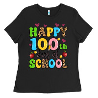 Black happy 100 th days of school Ladies Tee - Artiststas