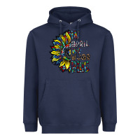 Navy autism sunflower Heavyweight Hoodie - CowhideDigitalArt