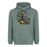 Sage autism sunflower Heavyweight Hoodie - CowhideDigitalArt