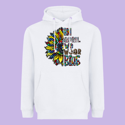 Autism Sunflower Heavyweight Hoodie Designed By Cowhidedigitalart