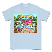 Dusty Blue summer vibes Classic Tee - NancyCooperArtShop