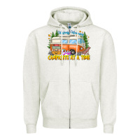 Oatmeal Heather Making Memories Campsites Time Zipper Hoodie - CowhideDigitalArt