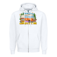 White Making Memories Campsites Time Zipper Hoodie - CowhideDigitalArt