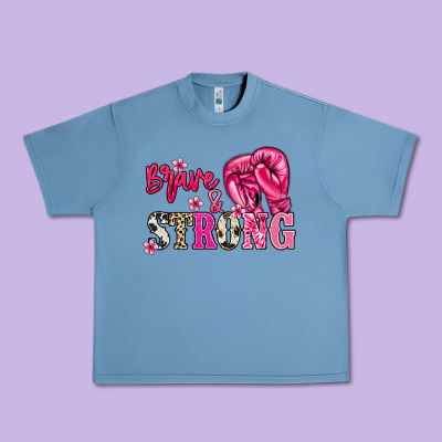 Brave And Strong Cancer Awareness Urban Heavy Tee Designed By Howdyjamesfarm