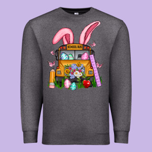 School Bus Easter Premium Sweatshirt Designed By Artiststas