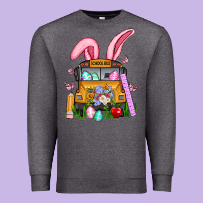 School Bus Easter Premium Sweatshirt Designed By Artiststas