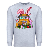 Heather Grey school bus easter Premium Sweatshirt - Artiststas