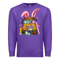 Purple school bus easter Premium Sweatshirt - Artiststas