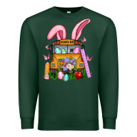 Sports Green school bus easter Premium Sweatshirt - Artiststas