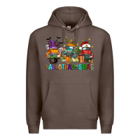 Coffee hallothanksmas trucks Premium Hoodie - FaDigitalArtStudio