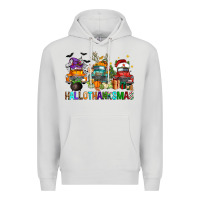 Dove Grey hallothanksmas trucks Premium Hoodie - FaDigitalArtStudio