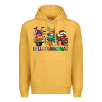 Mustard hallothanksmas trucks Premium Hoodie - FaDigitalArtStudio
