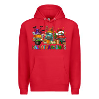 Red hallothanksmas trucks Premium Hoodie - FaDigitalArtStudio