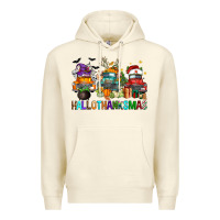 Sandshell hallothanksmas trucks Premium Hoodie - FaDigitalArtStudio