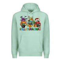 Seafoam hallothanksmas trucks Premium Hoodie - FaDigitalArtStudio