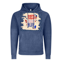 Vintage Denim red white blue Vintage Hoodie - TumblerDesignByShophia