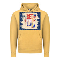 Vintage Mustard red white blue Vintage Hoodie - TumblerDesignByShophia