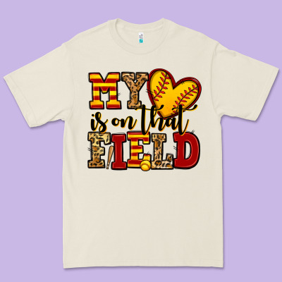My Heart Is On That Field Softball Premium Tee Designed By Jasminsmagicworld