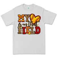 Dove Grey my heart is on that field softball Premium Tee - Jasminsmagicworld