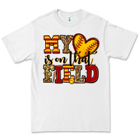 White my heart is on that field softball Premium Tee - Jasminsmagicworld
