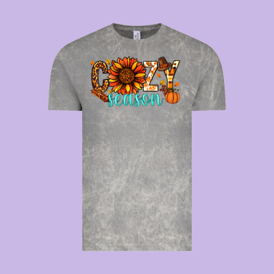 Cozy Season Thanksgiving Vintage Tee Designed By Nancycooperartshop