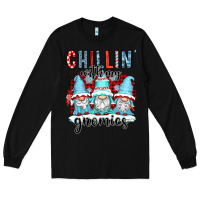 Black chillin with my gnomies Long Sleeve Tee - CowGirlArtShop