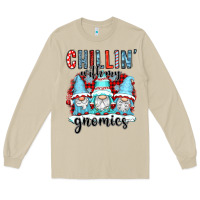 Mushroom chillin with my gnomies Long Sleeve Tee - CowGirlArtShop