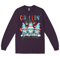 Plum chillin with my gnomies Long Sleeve Tee - CowGirlArtShop