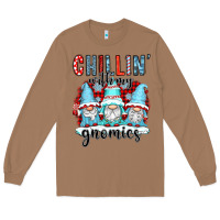 Toasted Coconut chillin with my gnomies Long Sleeve Tee - CowGirlArtShop