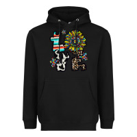 Black love autism Heavyweight Hoodie - CowhideDigitalArt